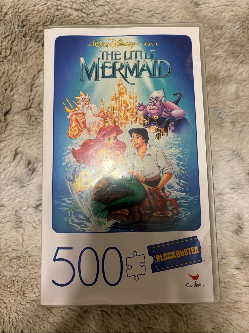 Disney The Little Mermaid Blockbuster VHS Case 500-Piece Puzzle - Picture 2 of 4